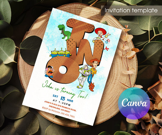 Toy Story Woody customizable invitation template | Share or Print | IE834