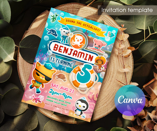 Octonauts customizable invitation template | Share or Print | BN647