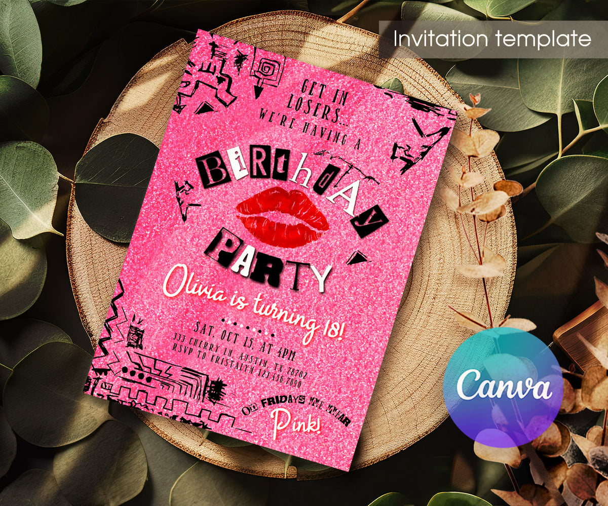 Mean Girls customizable invitation template | Share or Print | girl | SM524