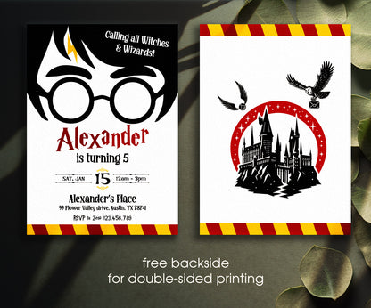 Harry Potter customizable invitation template | Share or Print | TE084