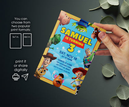 Toy Story Woody customizable invitation template | Share or Print | RB593