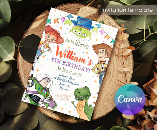 Toy Story Woody customizable invitation template | Share or Print | HG399