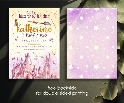 Harry Potter customizable invitation template | Share or Print | MB939