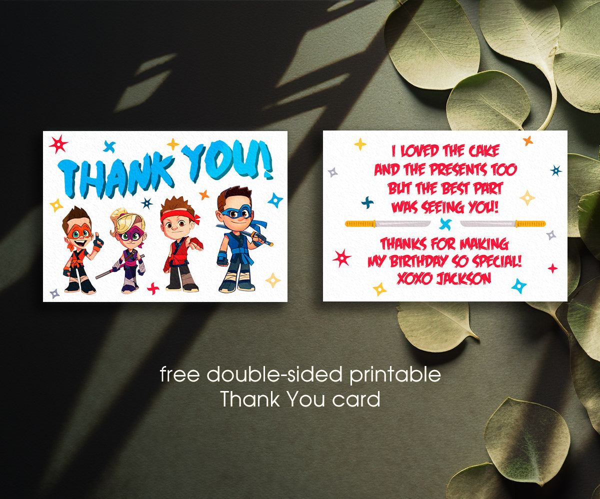 Ninja Kidz TV customizable invitation template | Share or Print | UR458