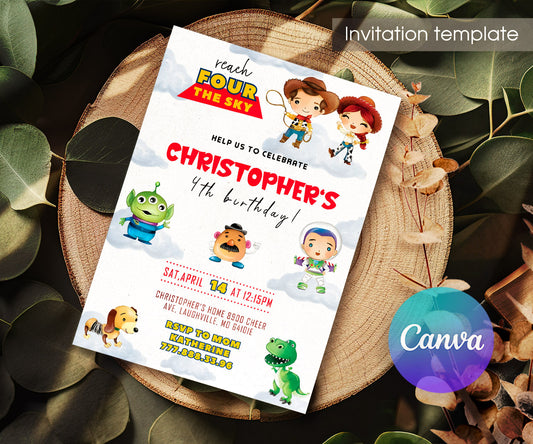 Toy Story Woody customizable invitation template | Share or Print | CQ668