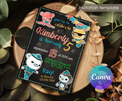 Octonauts customizable invitation template | Share or Print | OM515