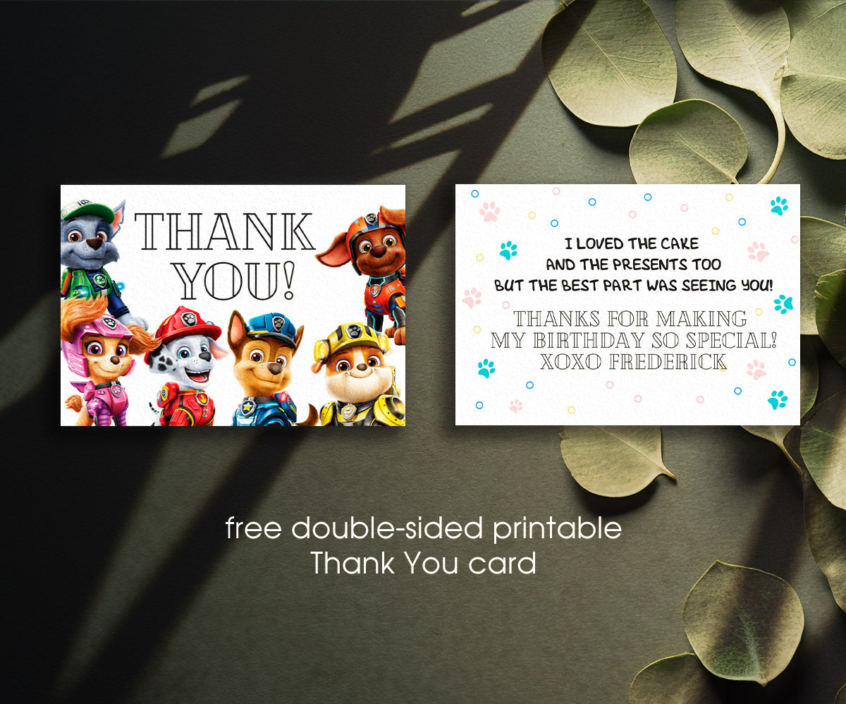 PAW Patrol customizable invitation template | Share or Print | FO203