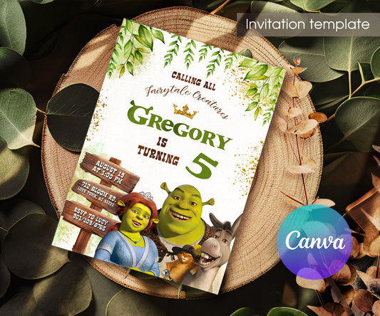 Shrek customizable invitation template | Share or Print | DP335