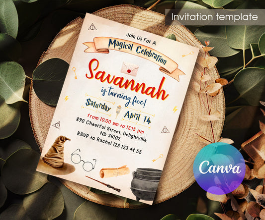 Harry Potter customizable invitation template | Share or Print | RO405
