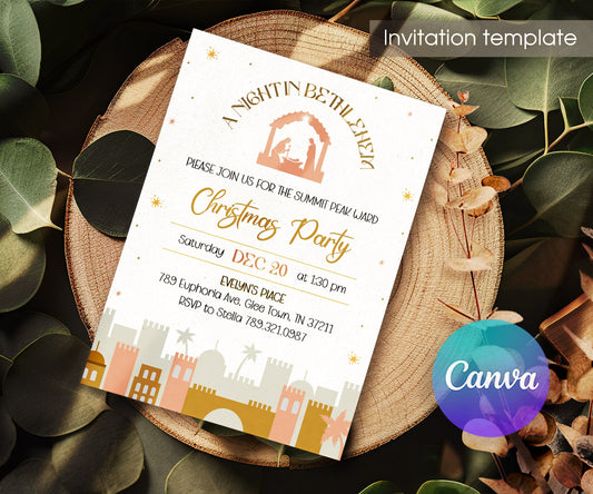A Night In Bethlehem customizable invitation template | Share or Print | EY110
