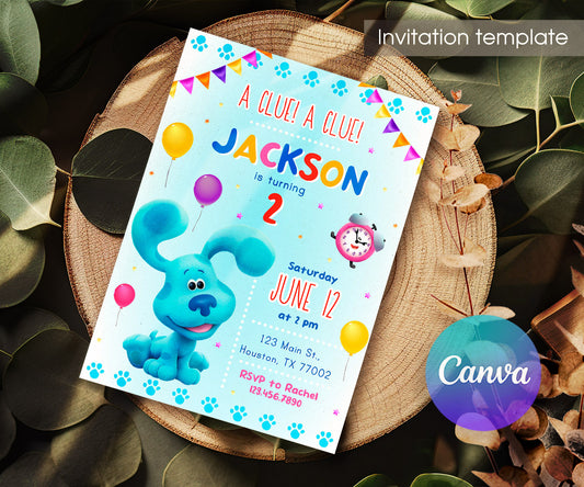 Blue's Clues Puppy customizable invitation template | Share or Print | SP315