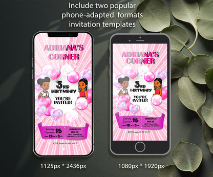 Gracie's Corner Music customizable invitation template | Share or Print | girl | HT964