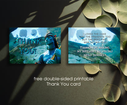Avatar The Way of Water customizable invitation template | Share or Print | UI019