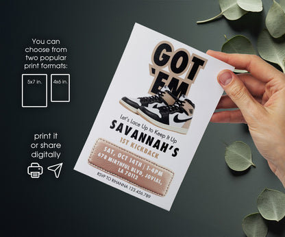 Sneaker Ball Air Jordan Nike customizable invitation template | Share or Print | OO772