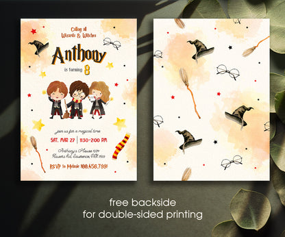 Harry Potter customizable invitation template | Share or Print | BQ754