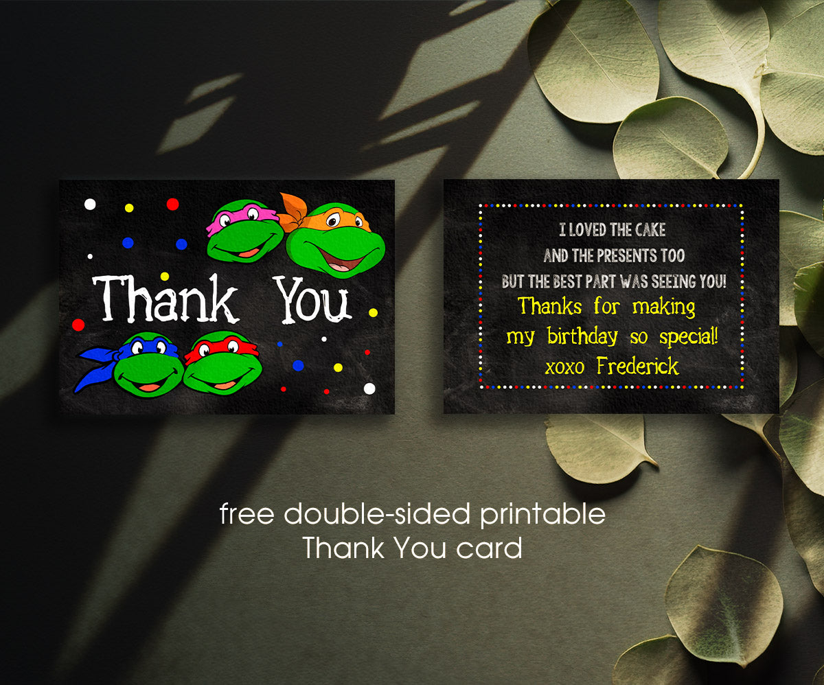 Teenage Mutant Ninja Turtles customizable invitation template | Share or Print | boy | AS350