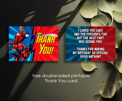 Avengers Marvel Superhero customizable invitation template | Share or Print | boy | VP635