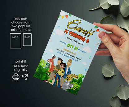 Wild Kratts Creature Hero customizable invitation template | Share or Print | VQ760