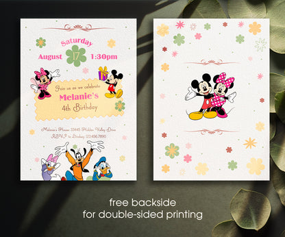 Mickey Mouse and Friends customizable invitation template | Share or Print | FW185