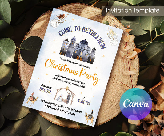 A Night In Bethlehem customizable invitation template | Share or Print | OQ458