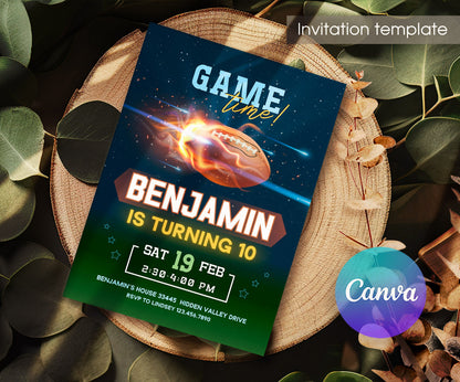 Super Bowl Football customizable invitation template | Share or Print | boy | GH376
