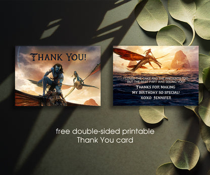Avatar The Way of Water customizable invitation template | Share or Print | KC934