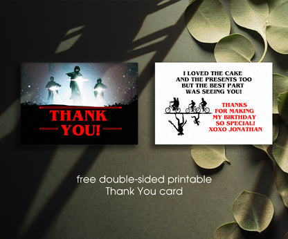 Stranger Things customizable invitation template | Share or Print | OZ189