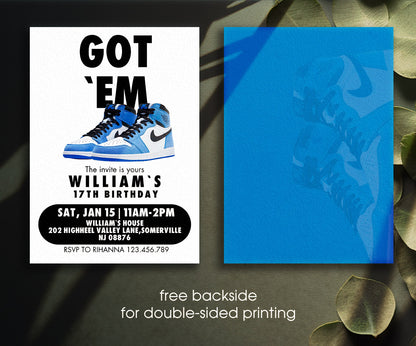 Sneaker Ball Air Jordan Nike customizable invitation template | Share or Print | CS307