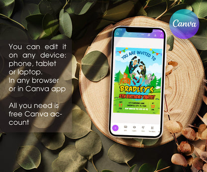 Wild Kratts Creature Hero customizable invitation template | Share or Print | TZ234
