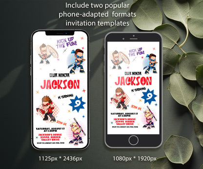 Ninja Kidz TV customizable invitation template | Share or Print | EX589