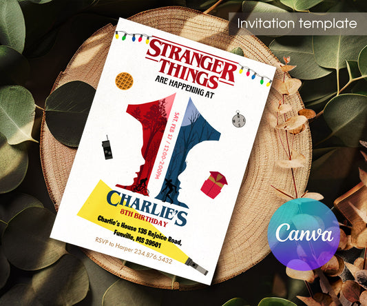 Stranger Things customizable invitation template | Share or Print | FQ961