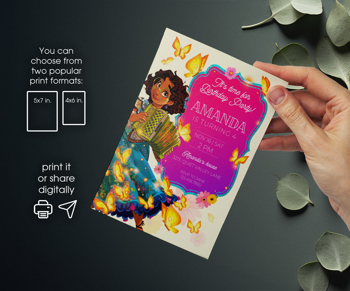Encanto Mirabel customizable invitation template | Share or Print | girl | ZG167