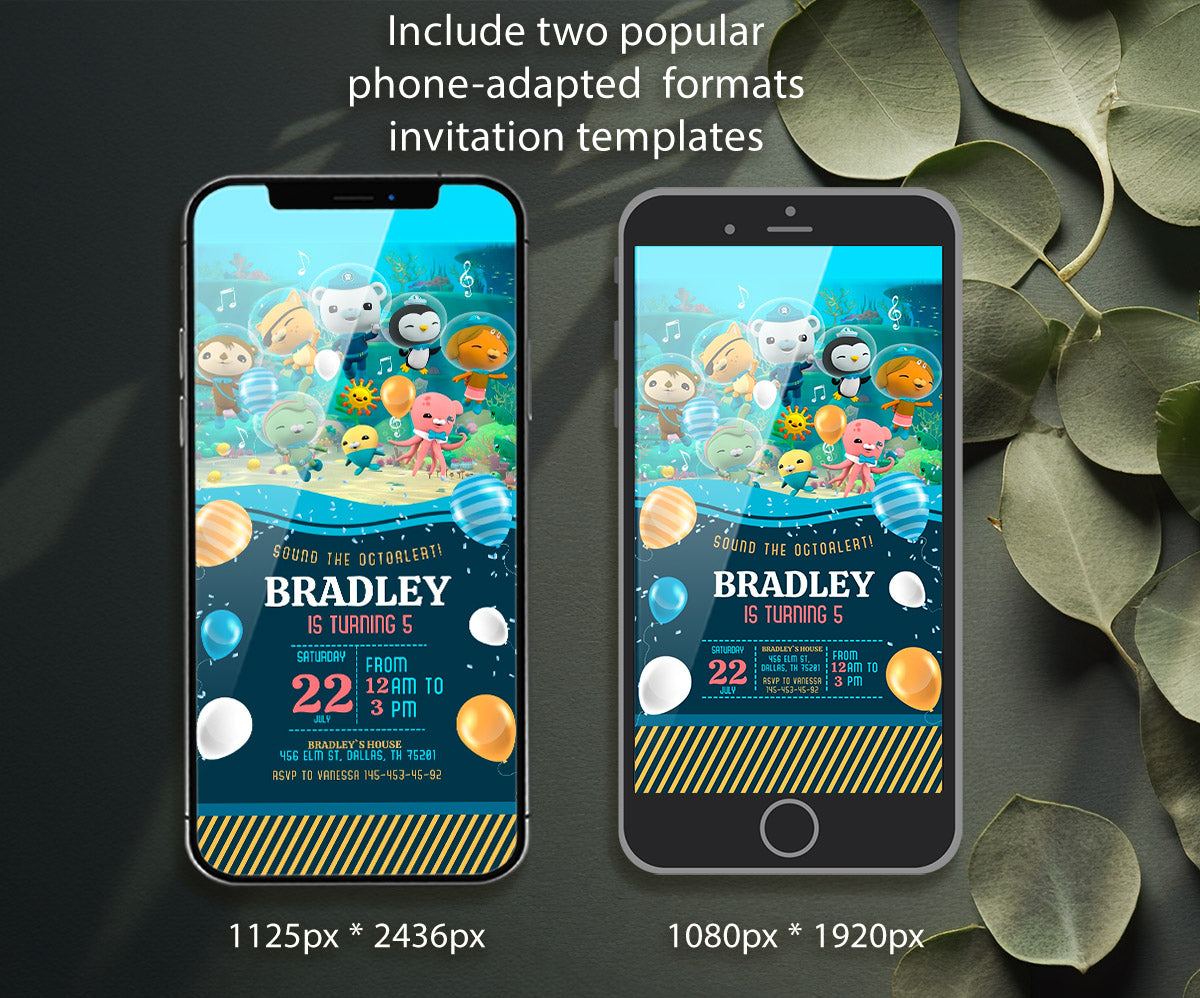Octonauts customizable invitation template | Share or Print | ZW114