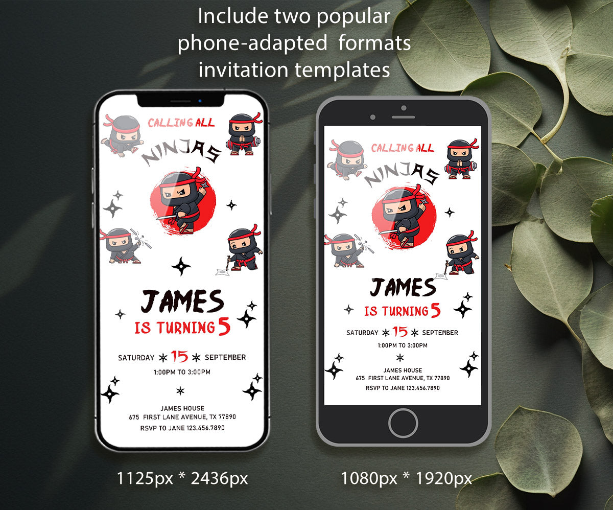 Ninja Kidz TV customizable invitation template | Share or Print | WG993