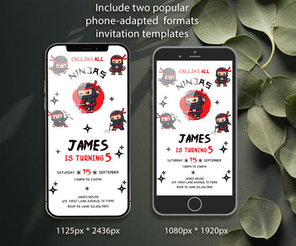 Ninja Kidz TV customizable invitation template | Share or Print | WG993