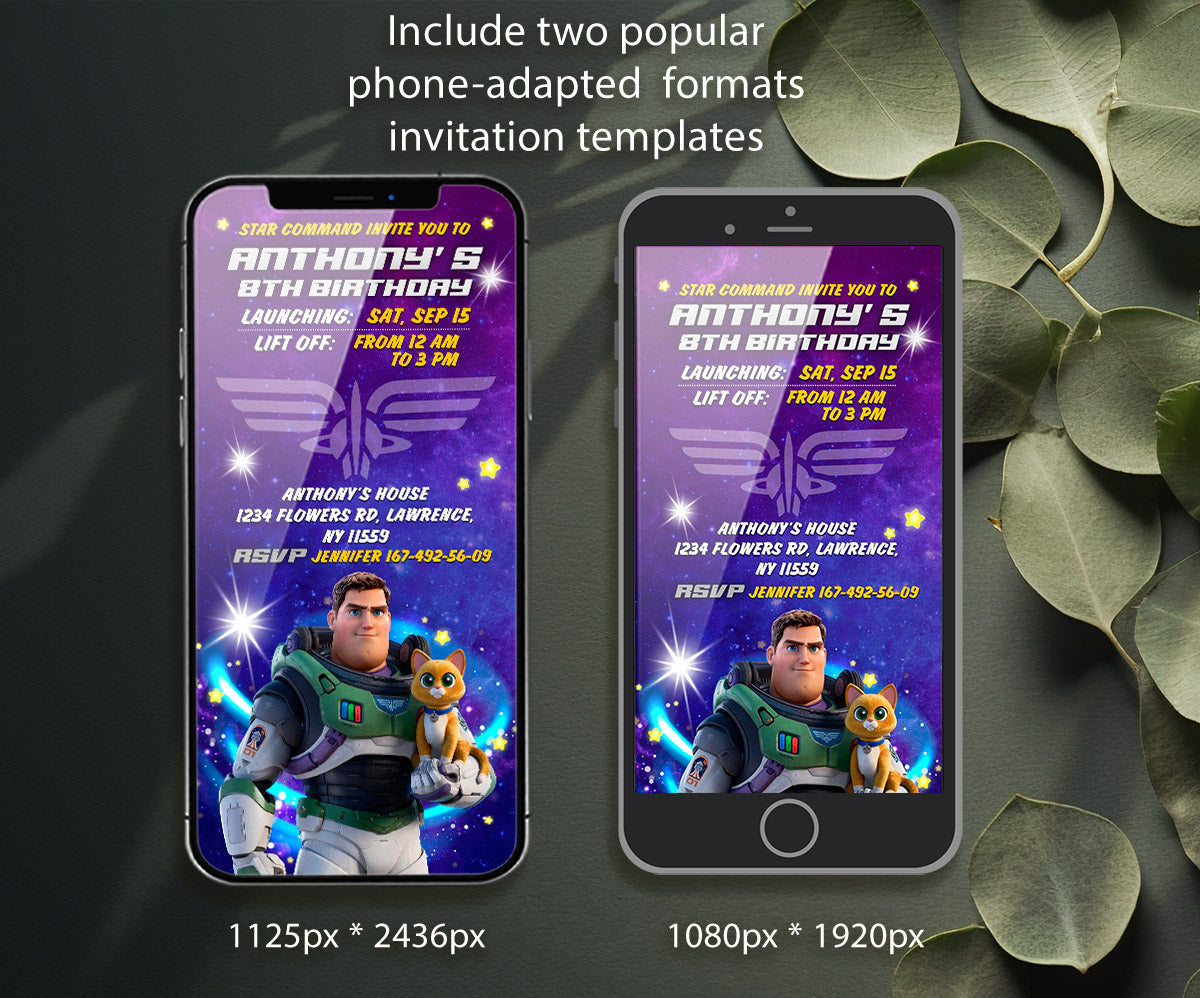 Buzz Lightyear Toy Story customizable invitation template | Share or Print | boy | BN285