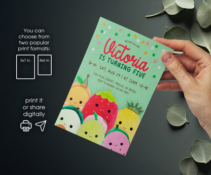Squishmallows customizable invitation template | Share or Print | MR965