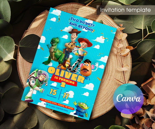 Toy Story Woody customizable invitation template | Share or Print | DR337