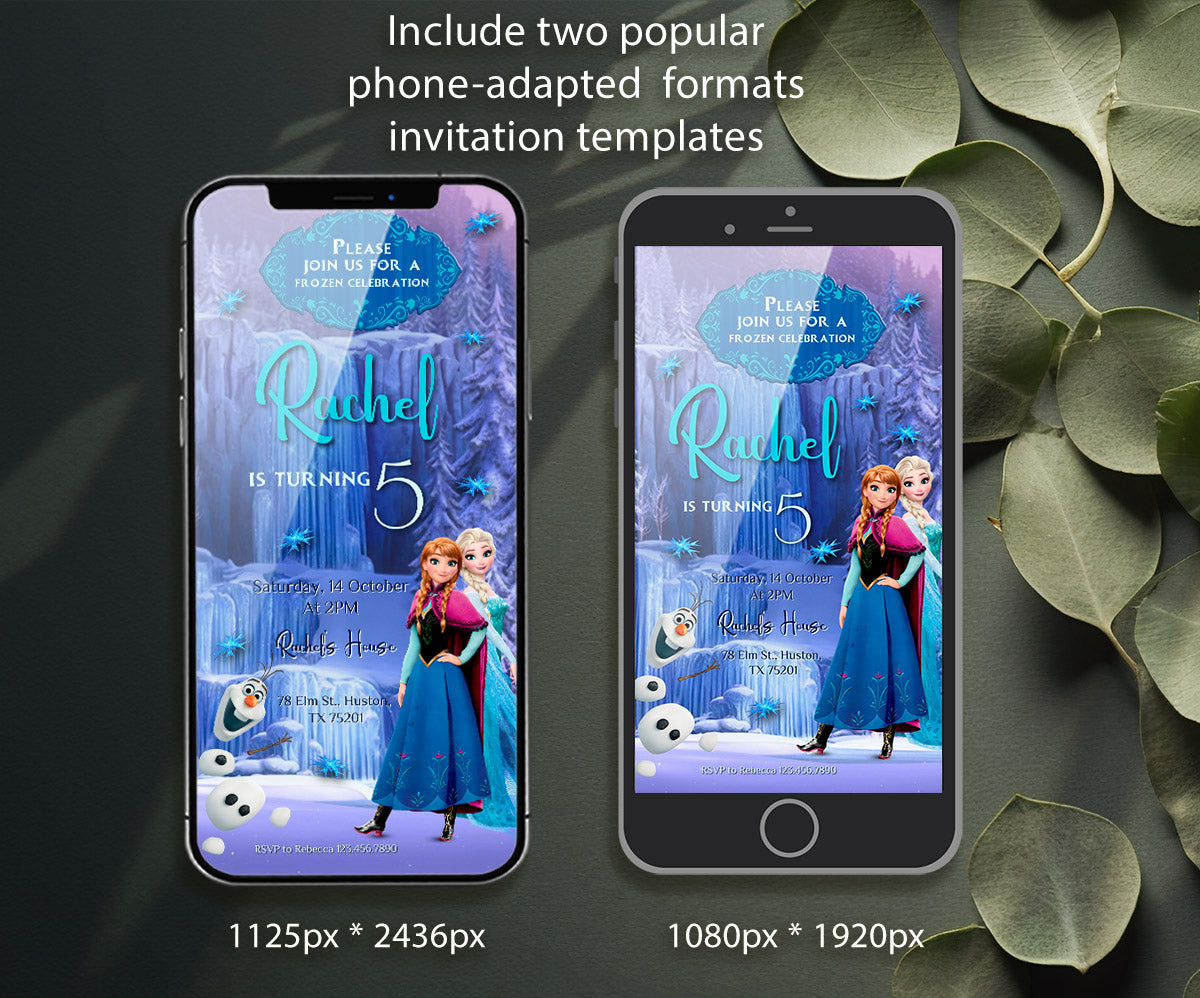 Frozen Elsa customizable invitation template | Share or Print | girl | LX701