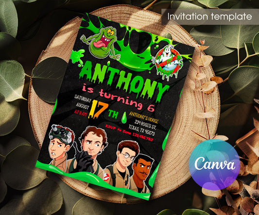 Ghostbusters customizable invitation template | Share or Print | UC861