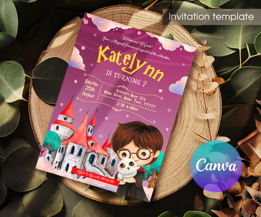 Harry Potter customizable invitation template | Share or Print | HO567