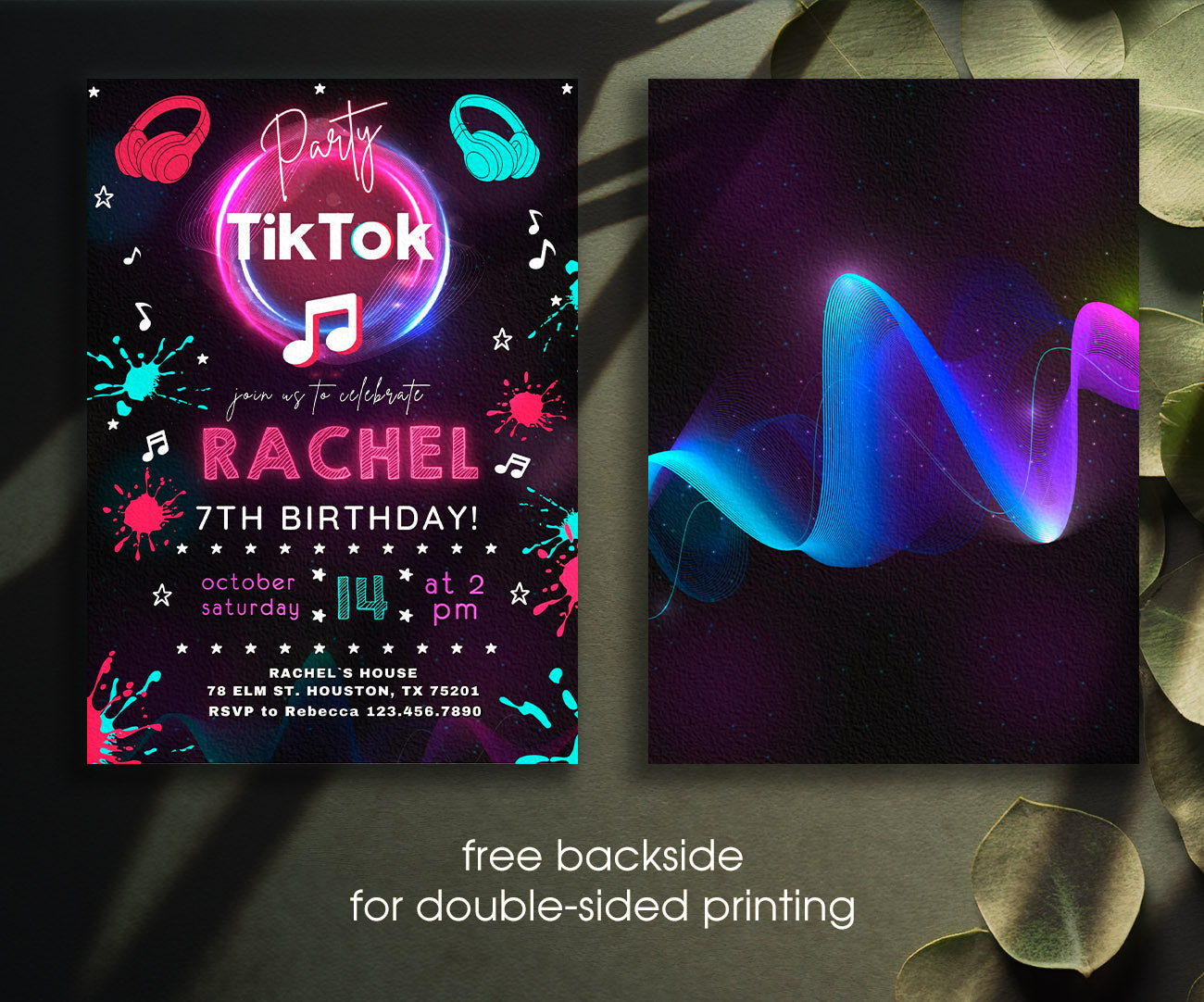 Tik Tok Party customizable invitation template | Share or Print | PQ764