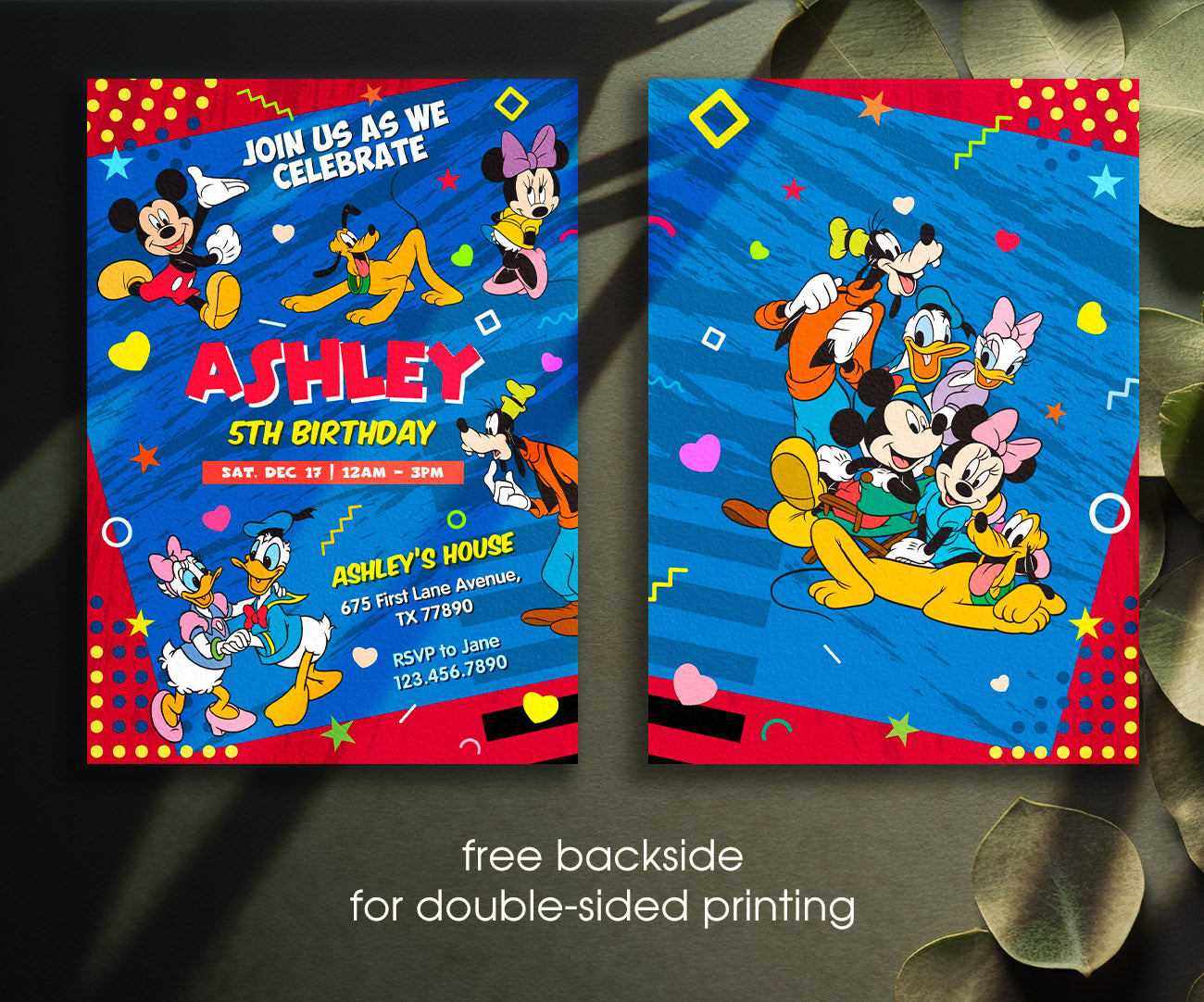 Clubhouse Mickey Mouse customizable invitation template | Share or Print | RU695