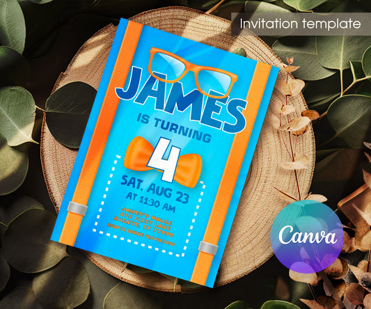 Blippi customizable invitation template | Share or Print | SO460