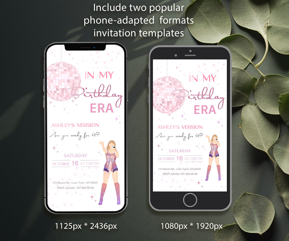 Taylor Swift Eras Tour customizable invitation template | Share or Print | girl | RE439