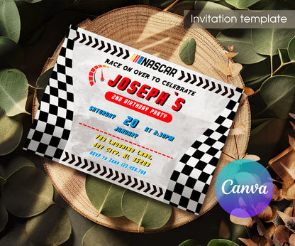 Nascar Ricky Bobby customizable invitation template | Share or Print | boy | ZP866