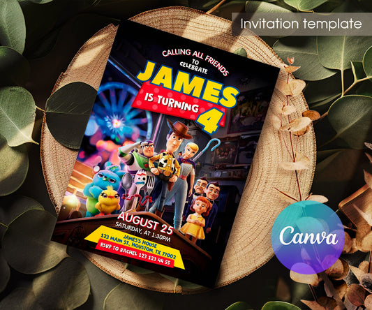 Toy Story Woody customizable invitation template | Share or Print | OM844