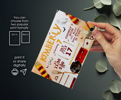 Harry Potter customizable invitation template | Share or Print | KE144