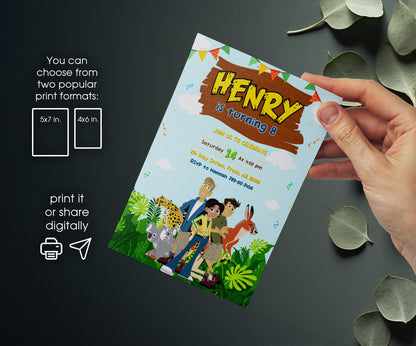 Wild Kratts Creature Hero customizable invitation template | Share or Print | RC210