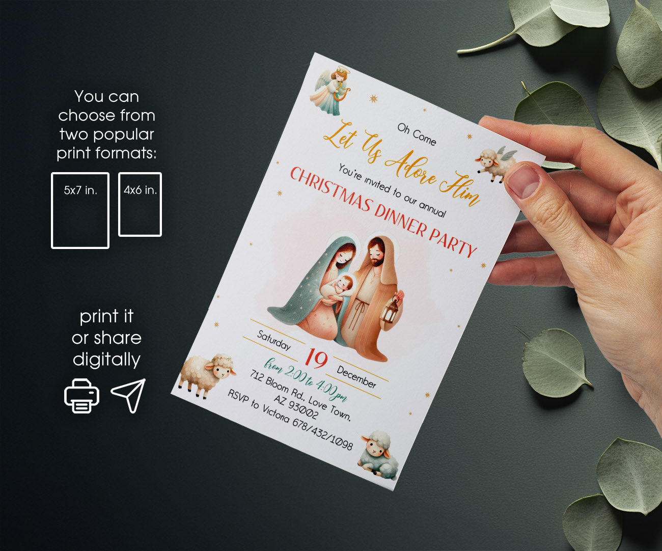 A Night In Bethlehem customizable invitation template | Share or Print | SE496